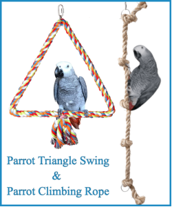 Parrot-Supplies African Grey Swinging and Climbing Parrot Toy Pack