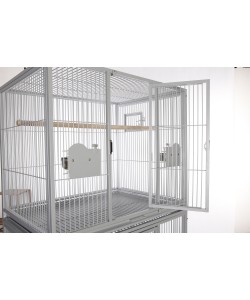 Parrot-Supplies Parrot Double Breeding Cage Or Display Parrot Cage - White