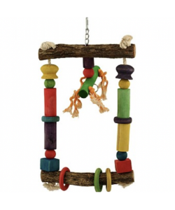 55cm Parrot-Supplies Wooden Activity Fun Swing For Parrots - Large - BOGOF