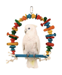 Zoo-Max Wooden Blocks Arch Parrot Swing - Medium