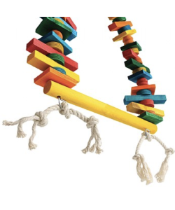 Zoo-Max Wooden Blocks Arch Parrot Swing - Medium