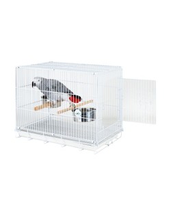 Liberta Parrot Travel Cage, Holiday Cage, African Grey Travel Cage - White 