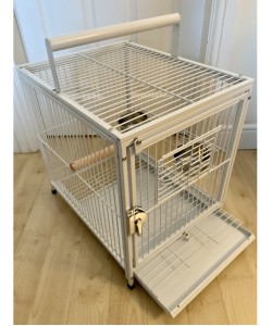 Parrot-Supplies Premium Parrot Travel Cage  - White