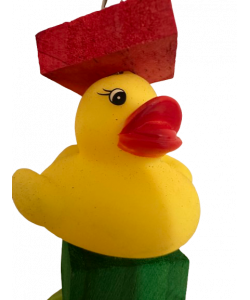 Parrot-Supplies Lucky Ducky Wood Blocks Party Parrot Toy