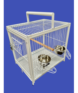 Parrot-Supplies Premium Parrot Travel Cage  - White