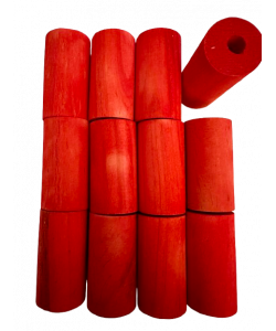 Parrot-Supplies Coloured Wood Large Barrel Tubes  - Parrot Toy Making Parts - Pack of 12
