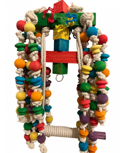 Parrot-Supplies Mega Jungle Chunky Wood & Rope XXXL Macaw Parrot Toy
