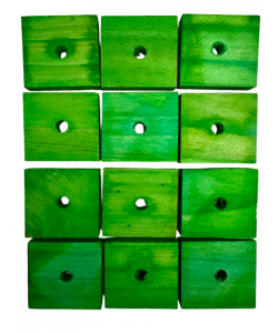 Parrot-Supplies Coloured Green Wood Slats Medium - Parrot Toy Making Parts - Pack of 12