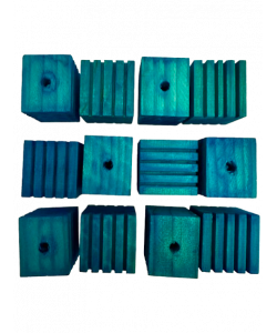 Parrot-Supplies Groovy Blue Blocks Large - Parrot Toy Making Parts - Pack Of 12