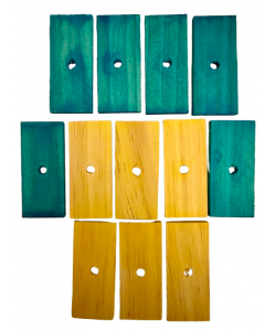 Parrot-Supplies Coloured Wood Slices - Parrot Toy Making Parts - Pack of 12