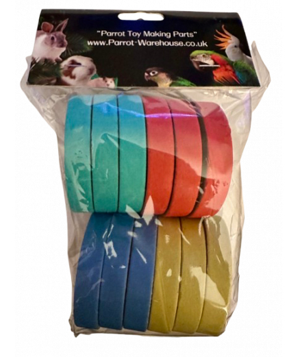 Parrot-Supplies Birdie Bangles - Parrot Toy Making Parts - Pack of 12