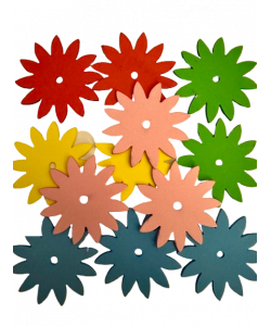 Parrot-Supplies Coloured Soft Foam Flowers - Parrot Toy Making Parts - 12 Pack