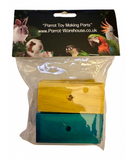 Parrot-Supplies Coloured Wood Slices - Parrot Toy Making Parts - Pack of 12