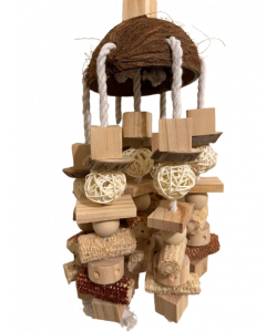 Parrot-Supplies Natural Coconut & Corn Celebration XL Parrot Toy Parrot-Supplies Natural Coconut & Corn Celebration XL Parrot Toy