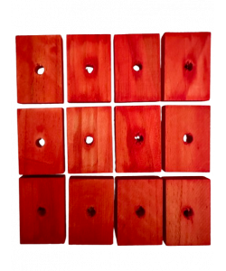 Parrot-Supplies Coloured Red Wood Slats Large - Parrot Toy Making Parts - Pack Of 12