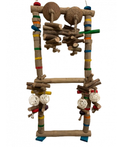 Parrot-Supplies Mega Natural Wood Activity Climbing Swing XXL Macaw Parrot Toy Parrot-Supplies Mega Natural Wood Activity Climbing Swing XXL Macaw Parrot Toy