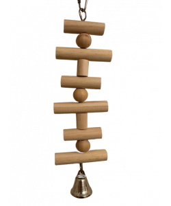 Parrot-Supplies Simple Neutral Stacker Wood Parrot Toy
