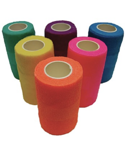 Flexible Vet Wrap Bandage 4" Wide - Assorted Colours