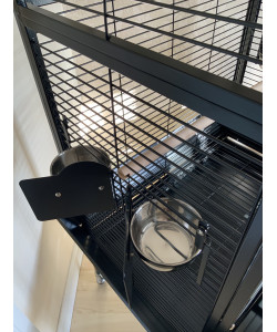 Parrot-Supplies New Jersey Premium Top Opening Parrot Cage - Black