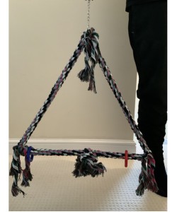 Huge 62cm Rope Triangle Parrot Swing Parrot Toy, Macaws Cockatoos