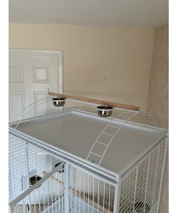 Parrot-Supplies San Francisco Premium Play Top Macaw Cage - Stone