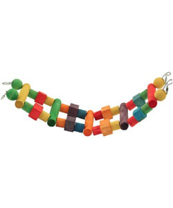 Rainbow Wooden Parrot Ladder - Small