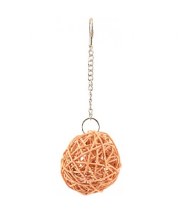 Woven Vine Ball on Chain Parrot Toy - Large