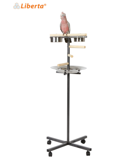 Rainforest Cages Little T - Bar Parrot Play Stand