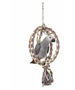 Parrot-Supplies Rope Sphere Swing Large Parrot Toy