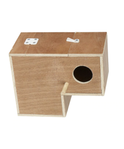 Lovebird L-Shaped Wooden Nest Box
