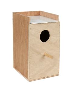 Size 7.8”x4.8”x4.8”  Parakeet Wooden Nesting Box Coconut Fiber Bird Rattan Ball with Water Feeder for Lovebird Cockatiel Budgie Finch Canary HERCOCCI Bird Breeding Box 