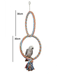 Adventure Bound Double Rope Ring Swing Parrot Toy 
