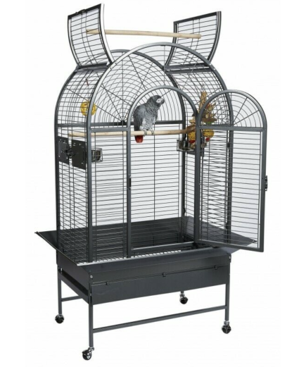 Parrot-Supplies New Jersey Premium Top Opening Parrot Cage - Black