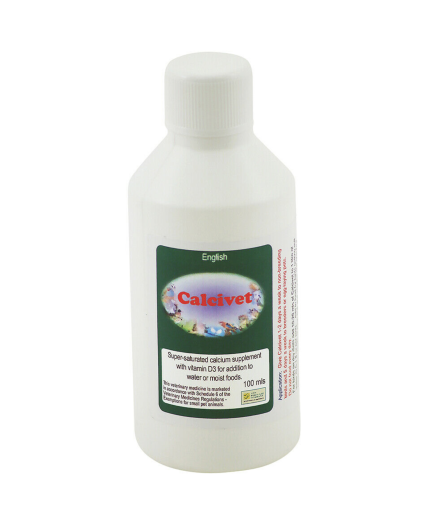 Calcivet Liquid Calcium & Vitamin D3 Parrot Supplement - 100ml