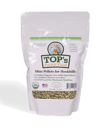 TOP`s Organic Parrot Food Mini Pellets 1lb