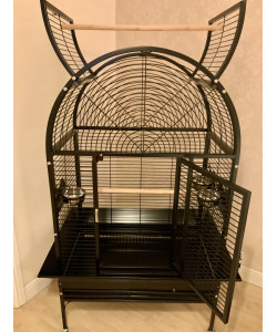 Parrot-Supplies New Jersey Premium Top Opening Parrot Cage - Black