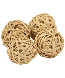 Munch Balls - Woven Vine Chew Toy for Parrots - Pack Of 4