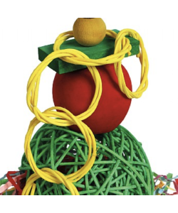 Festive Mega Munch Ball Christmas Parrot Toy