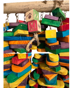 Parrot-Supplies Humongous 260 Colourful Wooden Slats XXXL Macaw Parrot Toy Parrot-Supplies Humongous 260 Colourful Wooden Slats XXXL Macaw Parrot Toy