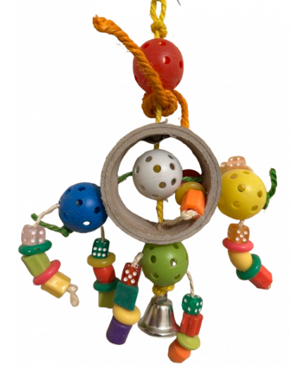 Parrot-Supplies Las Vegas Card Ring Wiffle Balls Dice Parrot Toy