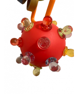 Parrot-Supplies Super Binkies Wiffle Ball With Birdie Bangles Parrot Toy Parrot-Supplies Super Binkies Wiffle Ball With Birdie Bangles Parrot Toy