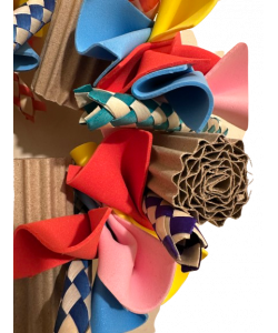 Parrot-Supplies Magical Fun Colourful Card, Woven Leaf & Foam Ring Parrot Toy Parrot-Supplies Magical Fun Colourful Card, Woven Leaf & Foam Ring Parrot Toy