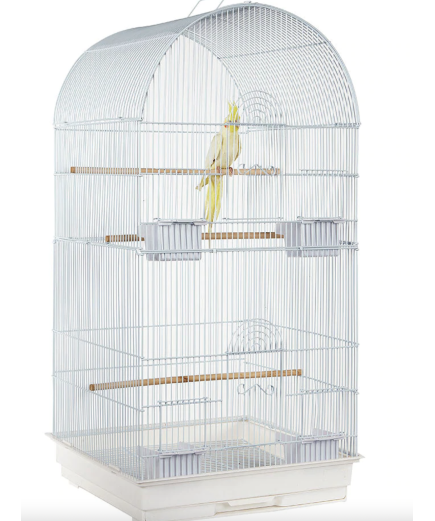 Rainforest Cages Caracas Small Bird Cage - White