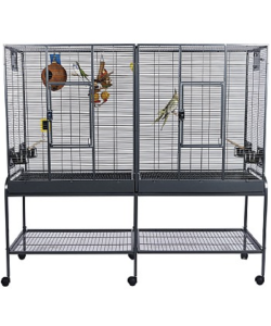 Rainforest Cages Double Flight Parrot Cage With Stand