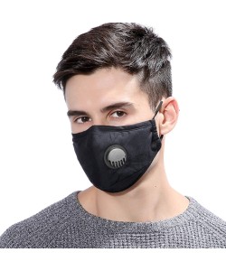 Black Face Mask With Breathing Valve - BOGOF