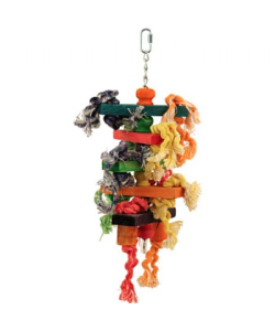 Stacks and Spools - Wood and Rope Parrot Toy