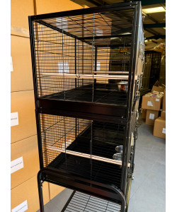 Parrot-Supplies Block Of 4 Breeding / Display Cages - Black