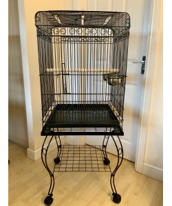Parrot-Supplies Hawaii Bird Cage With Stand - Black