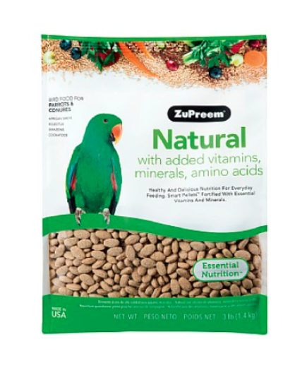 ZuPreem Natural Med/Lrg - Complete Food for Parrots 3lb - BOGOF