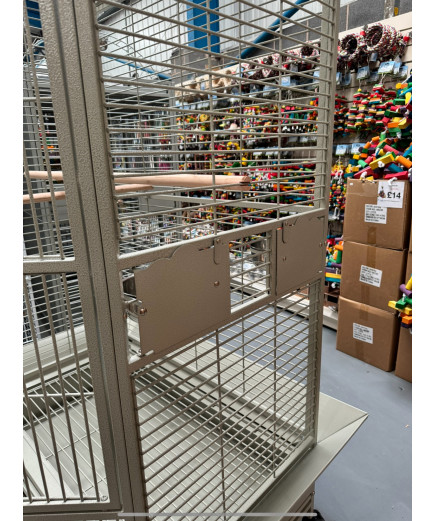 Parrot-Supplies Denver XL Macaw Corner Parrot Cage - Stone